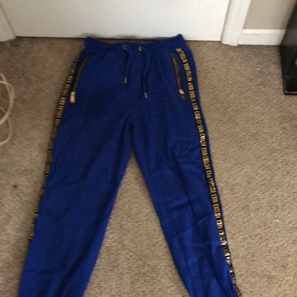 Blue/gold Joggers